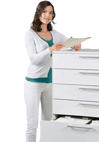 karteischrank.de - Schubladenschrank für CDs, DVDs, Patiententaschen